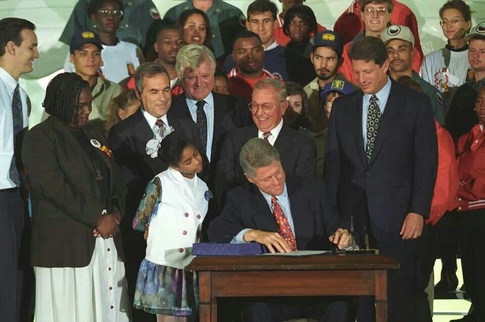 President Clinton establishes AmeriCorps, State Service Commissions, and the Corporation for National and Community Service. (Sept. 21, 1993)