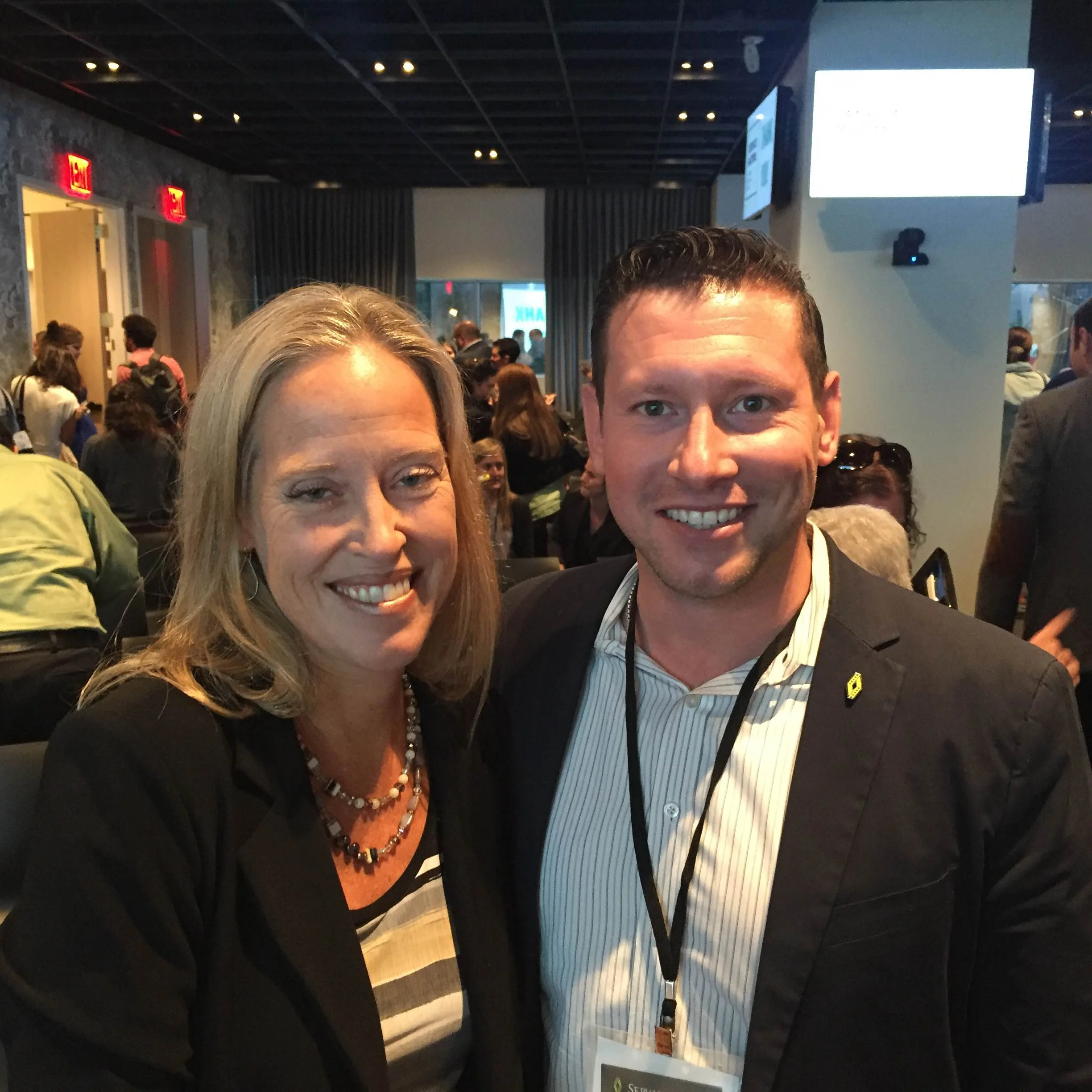 Matt Ronen with Wendy Kopp , the founder of Teach For America, at the Service Matters Summit. (Sept. 15, 2016)