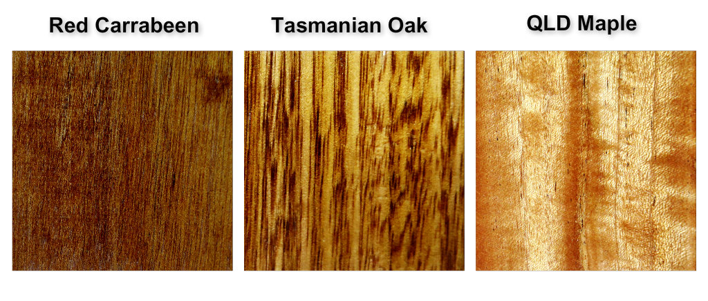 Worthy's custom timber samples