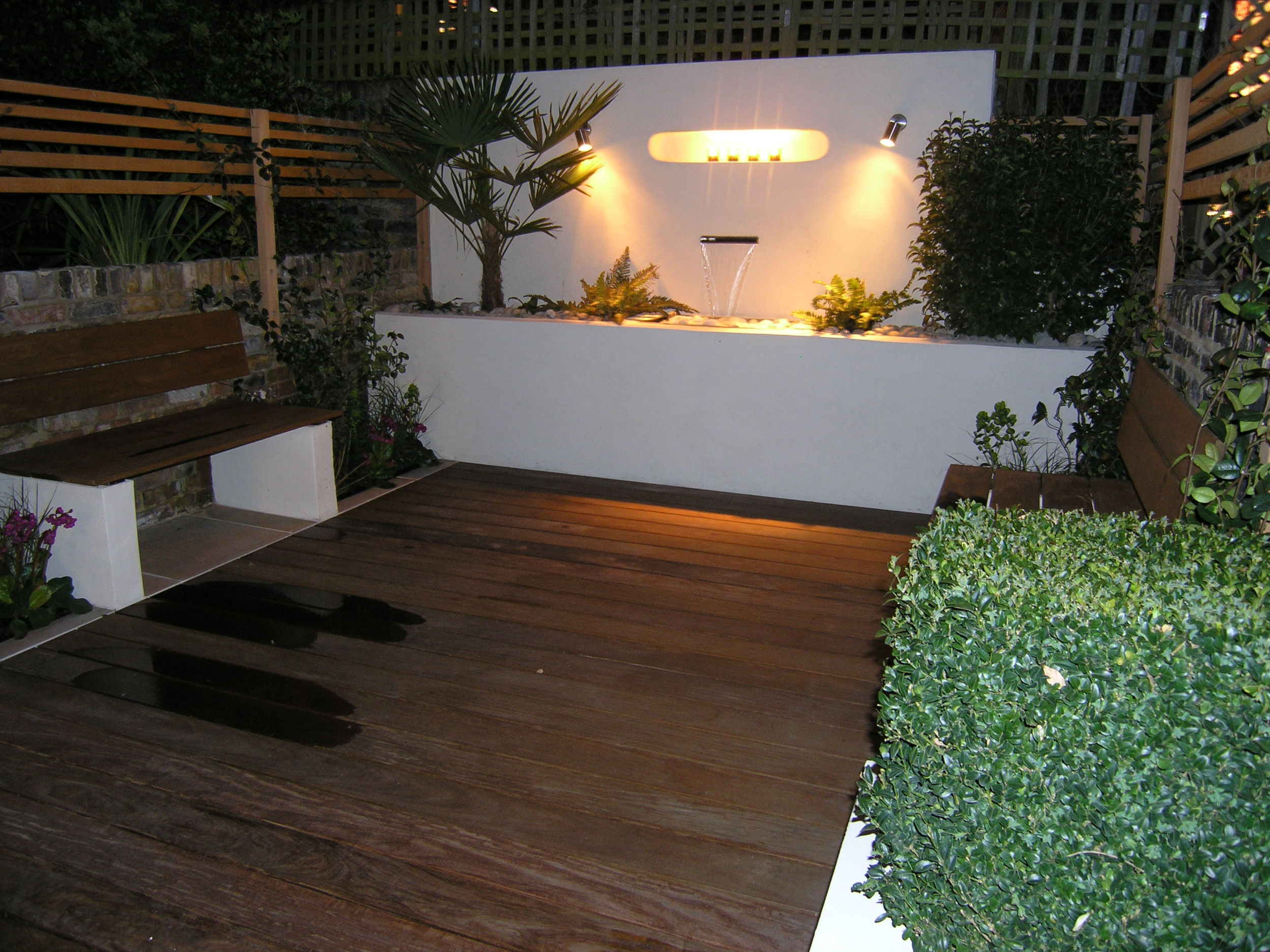 Small North London garden makeover with hardwood decking