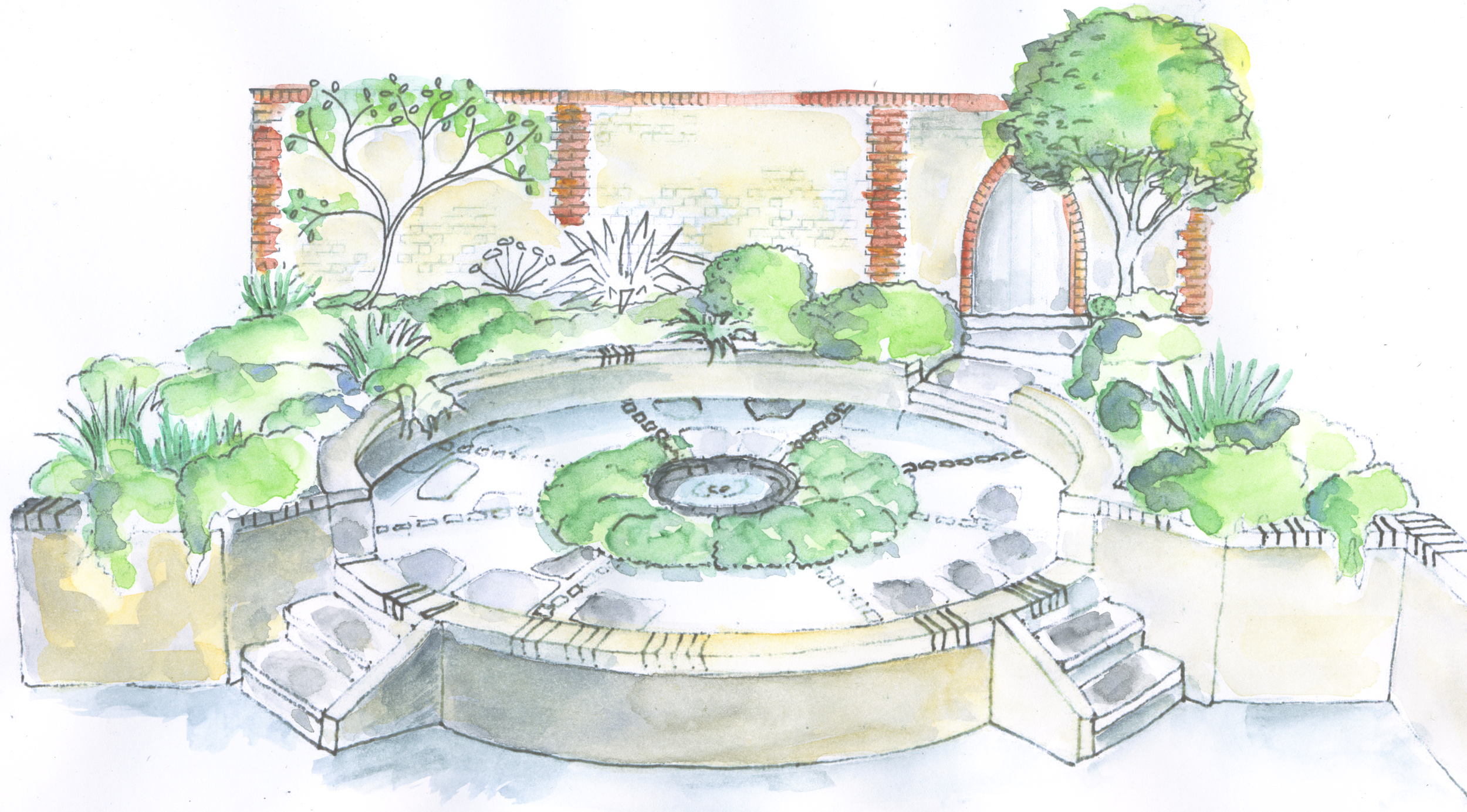 Planting plan for walled garden makeover in Highgate N6