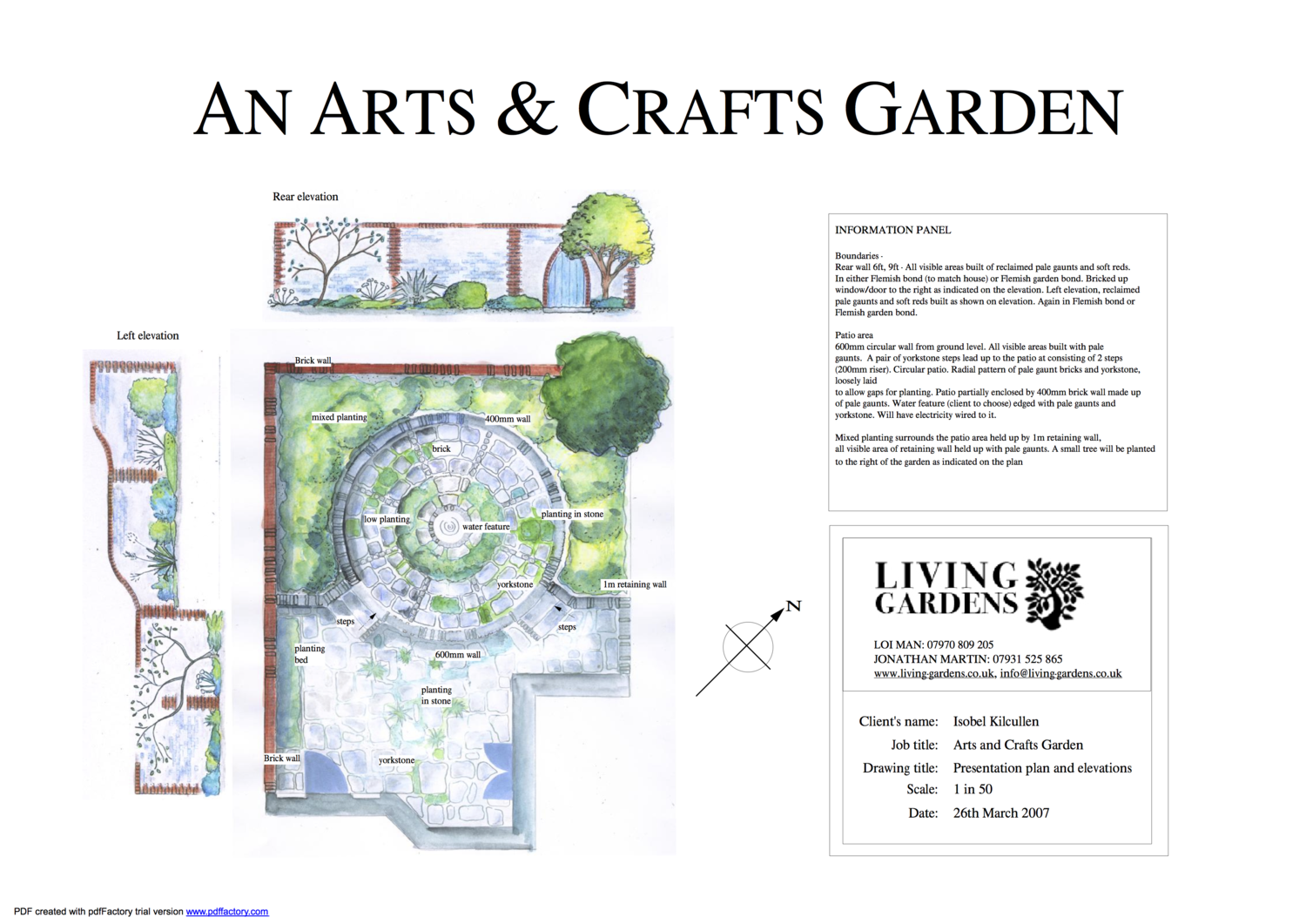 Planting plan for garden makeover in Highgate London N6