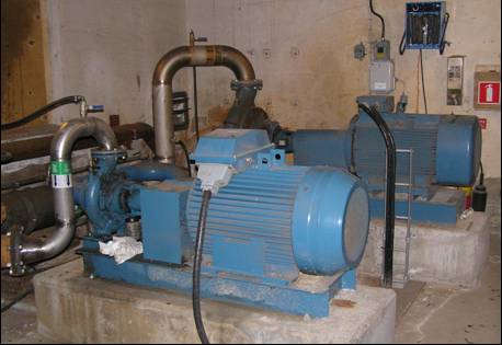 Pumparna i södra pumpstationen