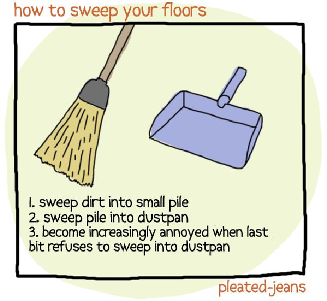 Cleaning Humor - How to Sweep Your Floors | Maid in the USA