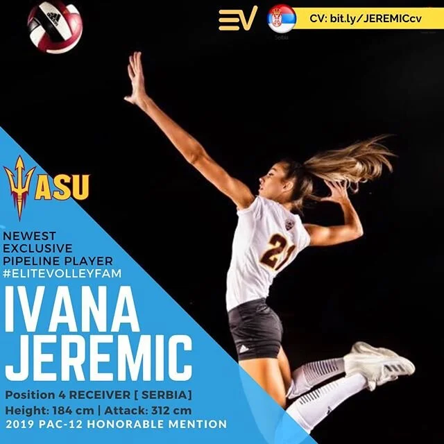 New pipeline player from Serbia/ @sundevilvolleyball has joined the #EliteVolleyFam and a new team in #CEVcupW and got #MATCHMVP tonight!

Welcome @ivanajeremic1 and great job helping @lentiskerho  qualify to play German titans @sscpalmbergschwerin i