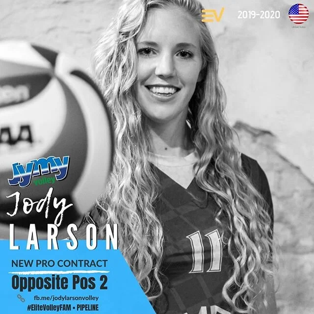 Jody LARSON (USA) OPPOSITE inks 3rd deal in Finland&rsquo;s A1! 
#EliteVolleyPipelinePlayer @jodylarson11 leaves France 2nd league to play for @jymyladies in the competitive league of Finland. Which is year after year a launching pad for our players 