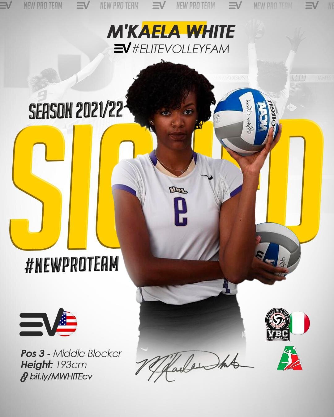 🇺🇸 USA Pos 3 - Middle (Team USA CNT)
@official.mk  #MKaelaWhiteVolley (193 cm / 330 cm)

🖊 Signs with @vbc_casalmaggiore in the Italian @legavolleyfemminile A1 league which is a top 3 league worldwide.

💪 Good luck with your new squad

🔥 Origina