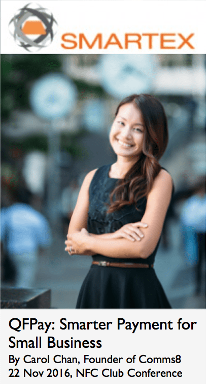 Comms8 to Speak at Smartex about Mobile Payment in China