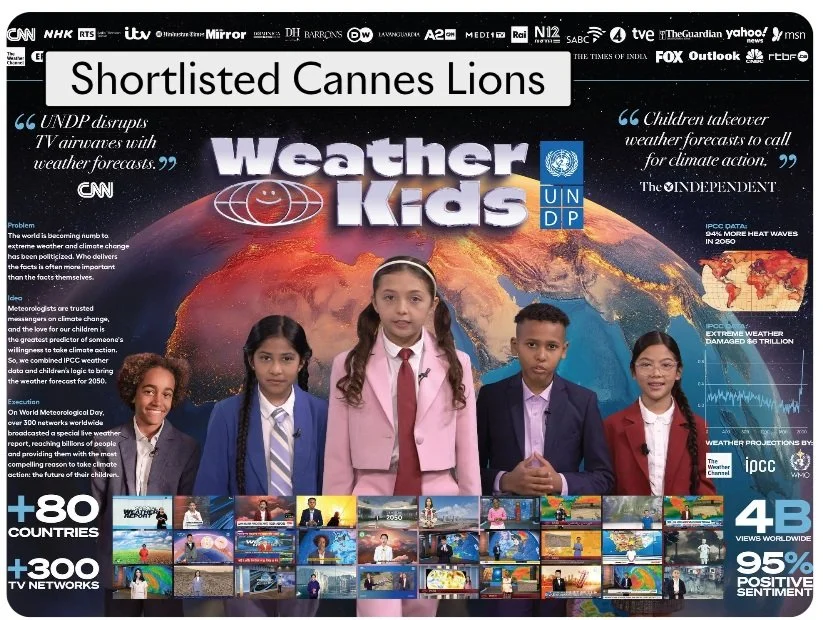 Comms8 and ICCO's Joint Effort with UNDP's Weather Kids Campaign Shortlisted for Cannes Lions Award