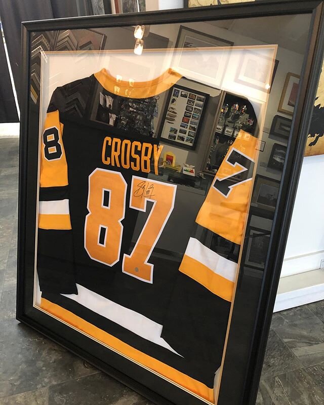 We love preserving sports paraphernalia! Jersey framing is one of our specialties at Picture it in a Frame. We are still not open regular hours, but continue to serve customers on an appt. basis! To get in touch with Chris, email at pif@bellaliant.co