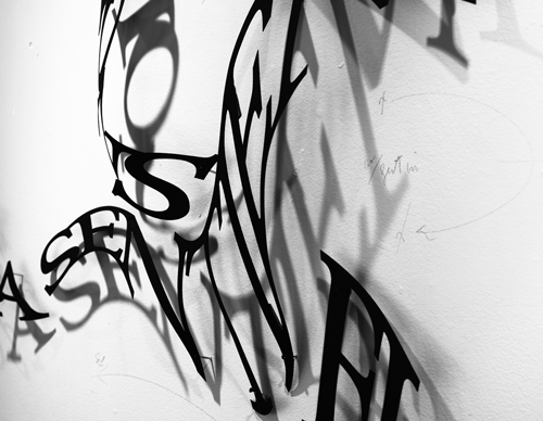 Randal Thurston, ECHO , (detail), 2014, cut paper