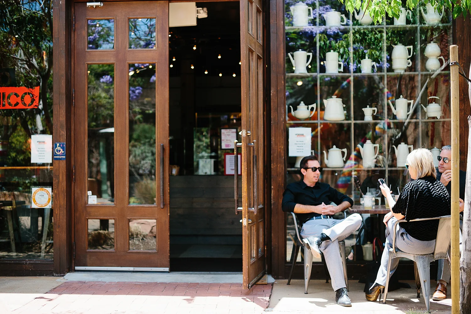 In front of Cafeito Organico in Costa Mesa, Ca