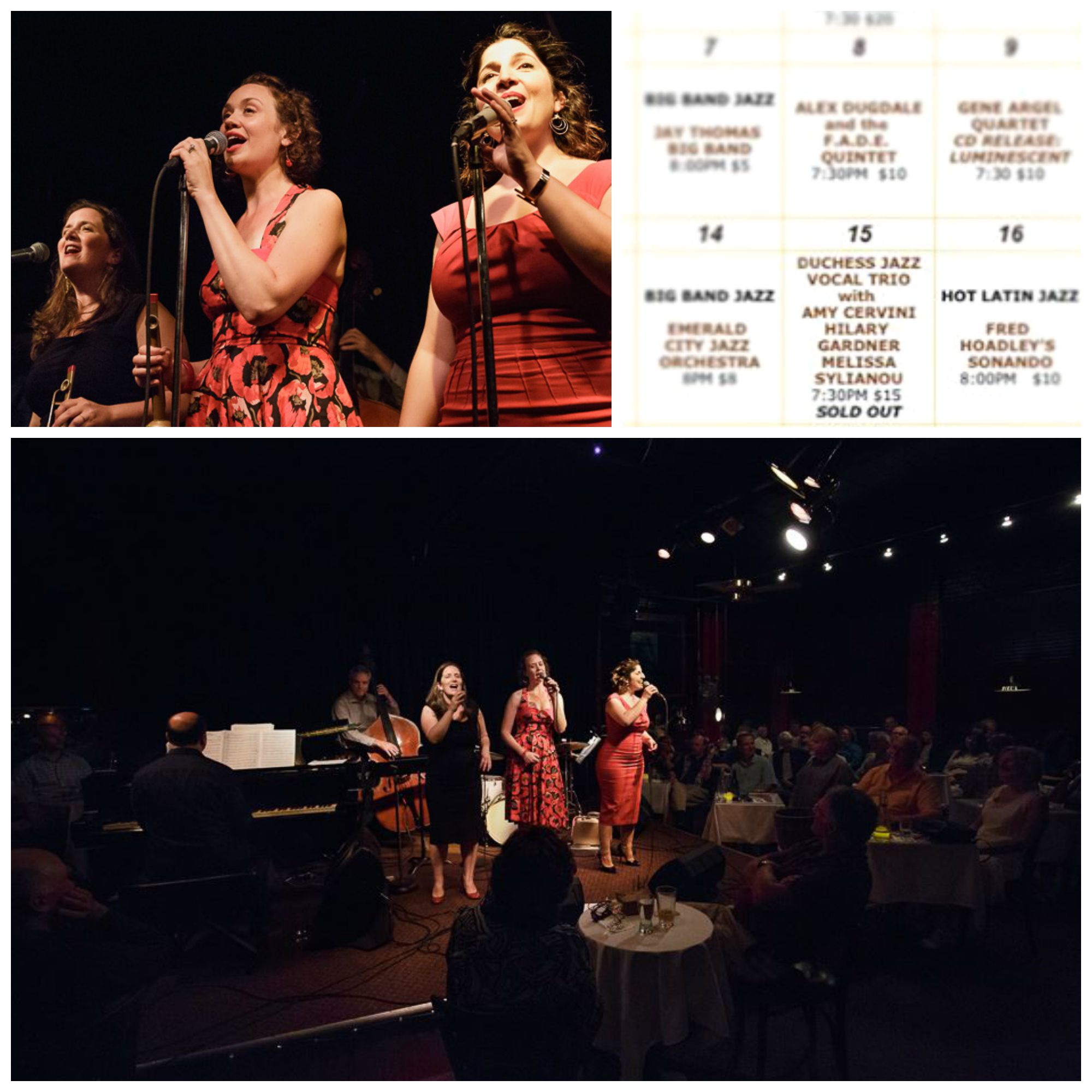 A sold-out crowd at Tula's Jazz Club in Seattle's hip Belltown neighborhood. We are very thankful to Paul de Barros at the Seattle Times, who gave our performance a great write-up. Photos by Jim Levitt.