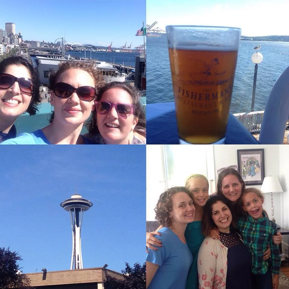 Scenes from a day off in beautiful Seattle! We enjoyed a waterside beer and crystal-clear blue skies. The breeze was cool, the sun was warm, and we had a perfect day. The cherubs you see in the bottom-right photo are Eva and Maia, our wonderful hosts and dear buddies. As you can tell from the photo, the girls are an absolute delight in every way.