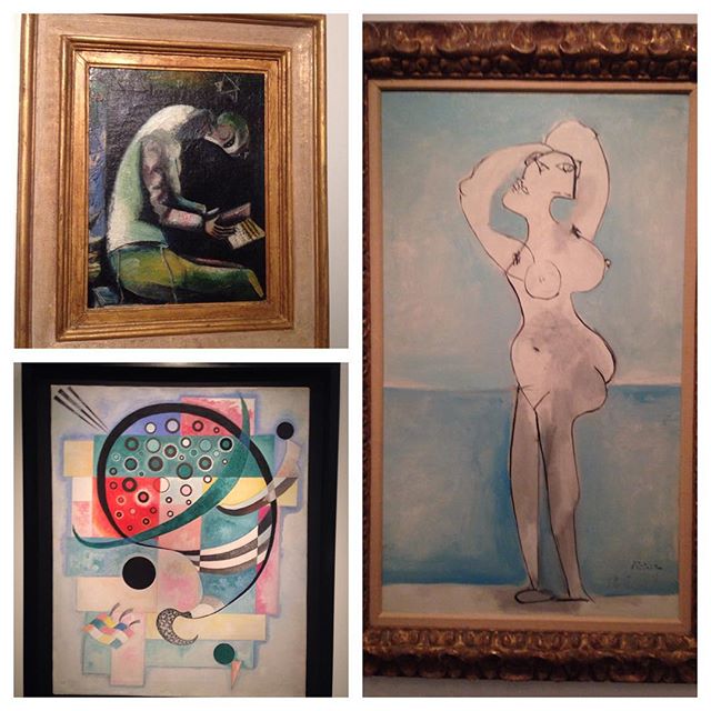 Selected paintings from the Israel Museum's modern art gallery. Not a bad backdrop for a performance!