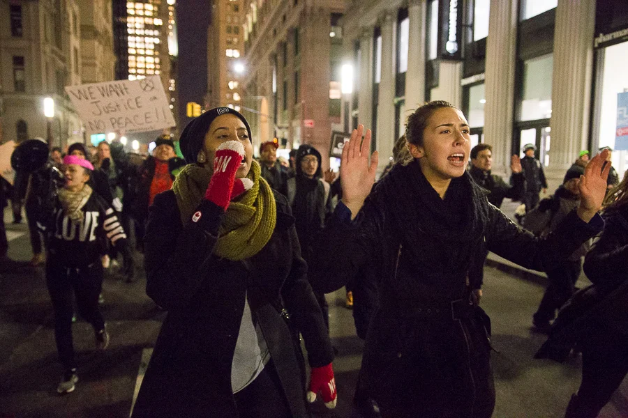 Downtown Manhattan Eric Garner Protests - 12/4/2014