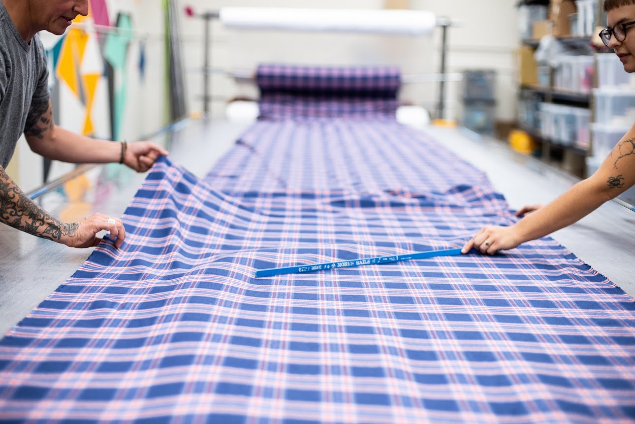 Spooltown-sewing-factory-portland-usa-made-cutting-table-plaid-fabric-robotic-production.jpg