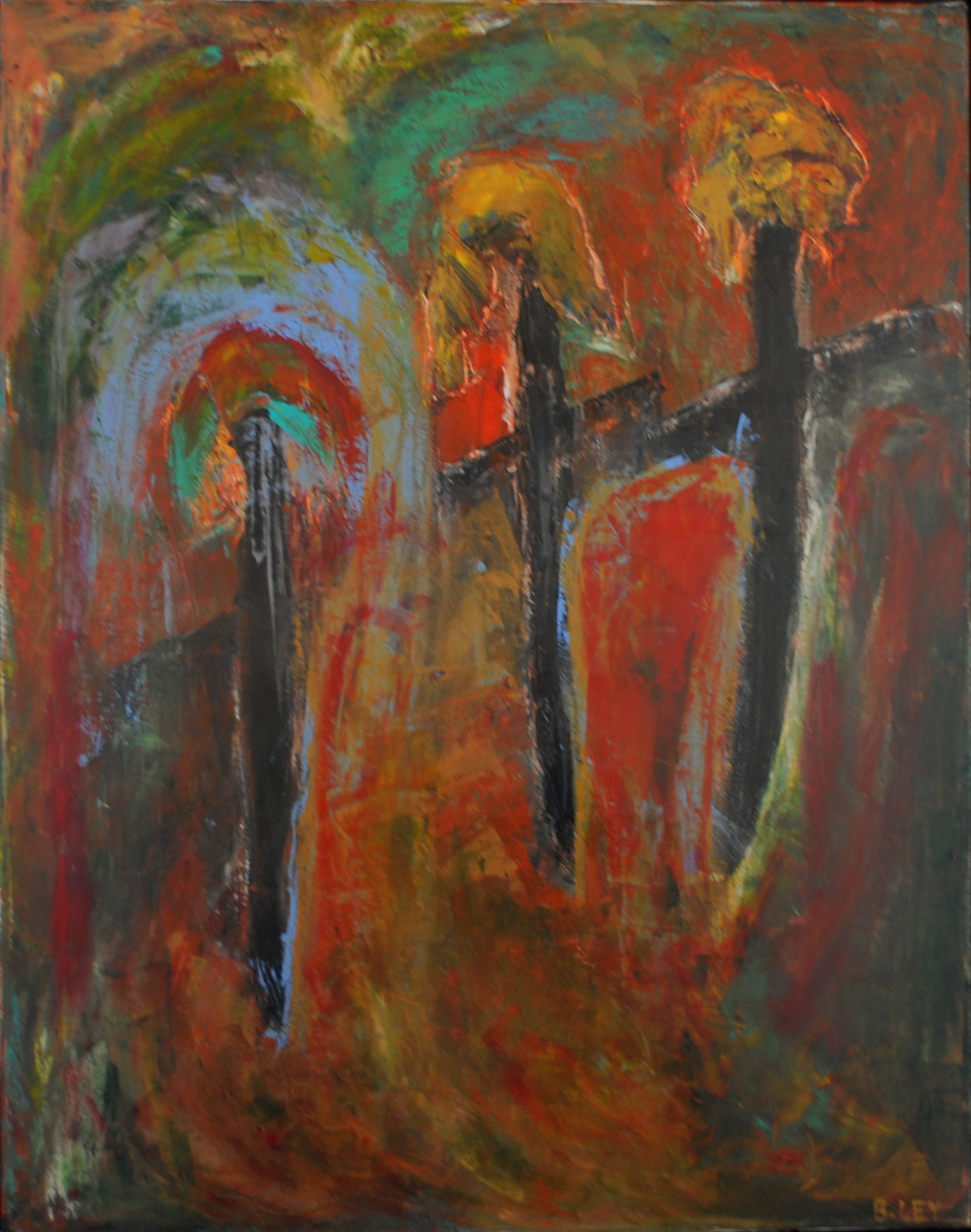 Golgotha, acrylic on canvas . 28x22 in., 2008.jpg