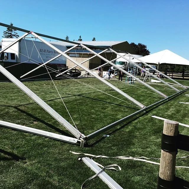 Tents are going up! #seattlepoloparty