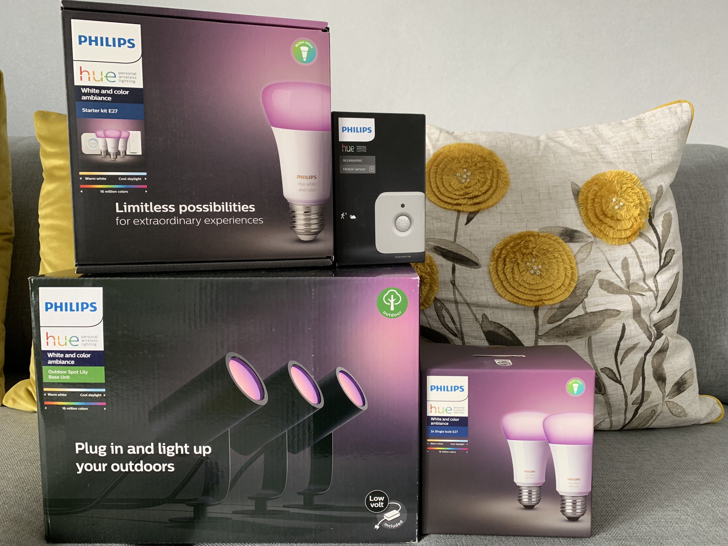 Philips Hue Range of Smart Indoor & Outdoor Bulbs