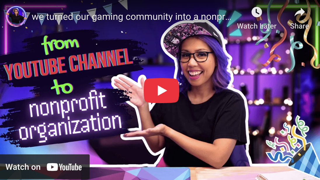 We turned our gaming community into a nonprofit!