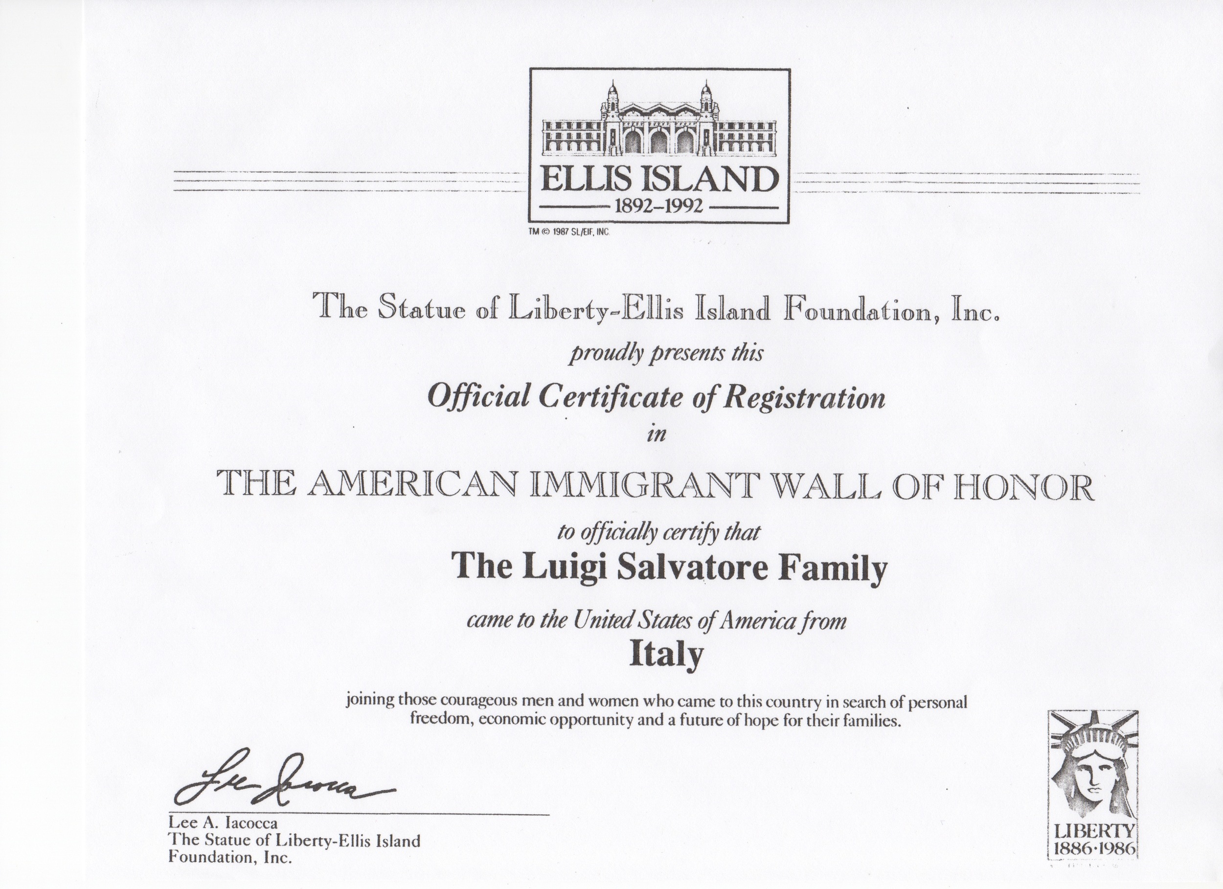 Salvatore Wall of Honor.jpeg