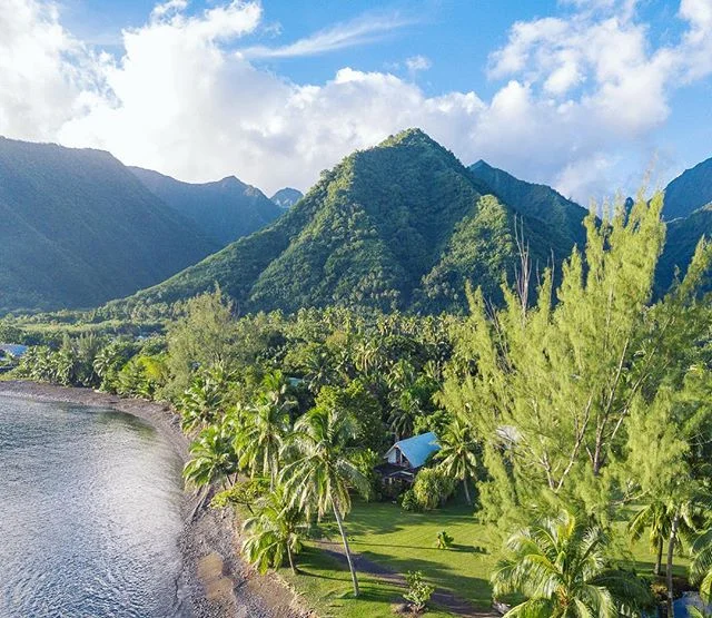 Tahitian bungalow scene 👌