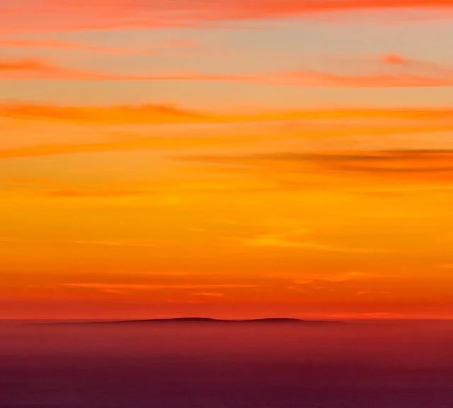 San Miguel Island, blending into an autumn sunset