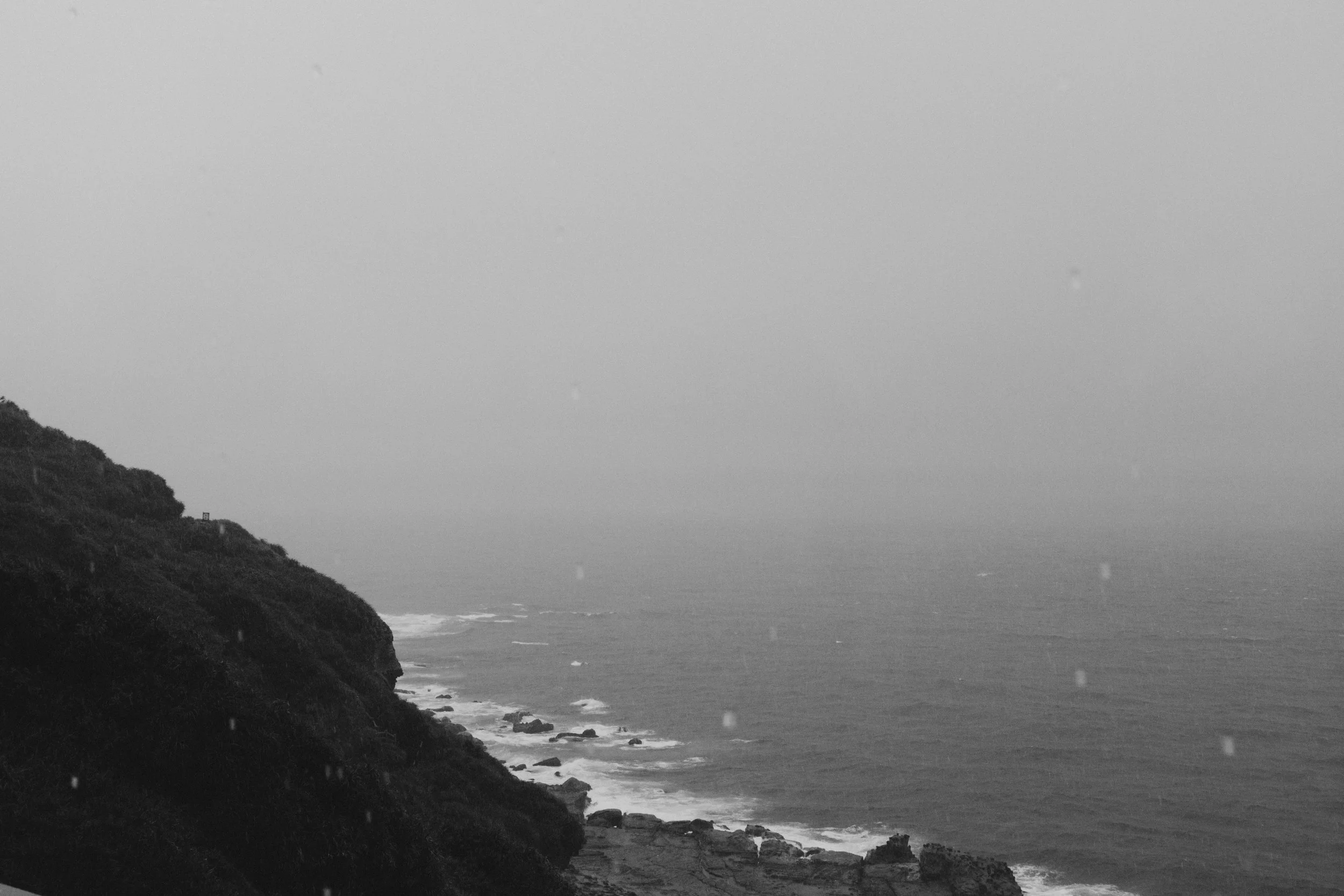 Stuck in torrential rains on the Northern coast of Taiwan due to an impending typhoon. Not exactly the day we had in mind.
