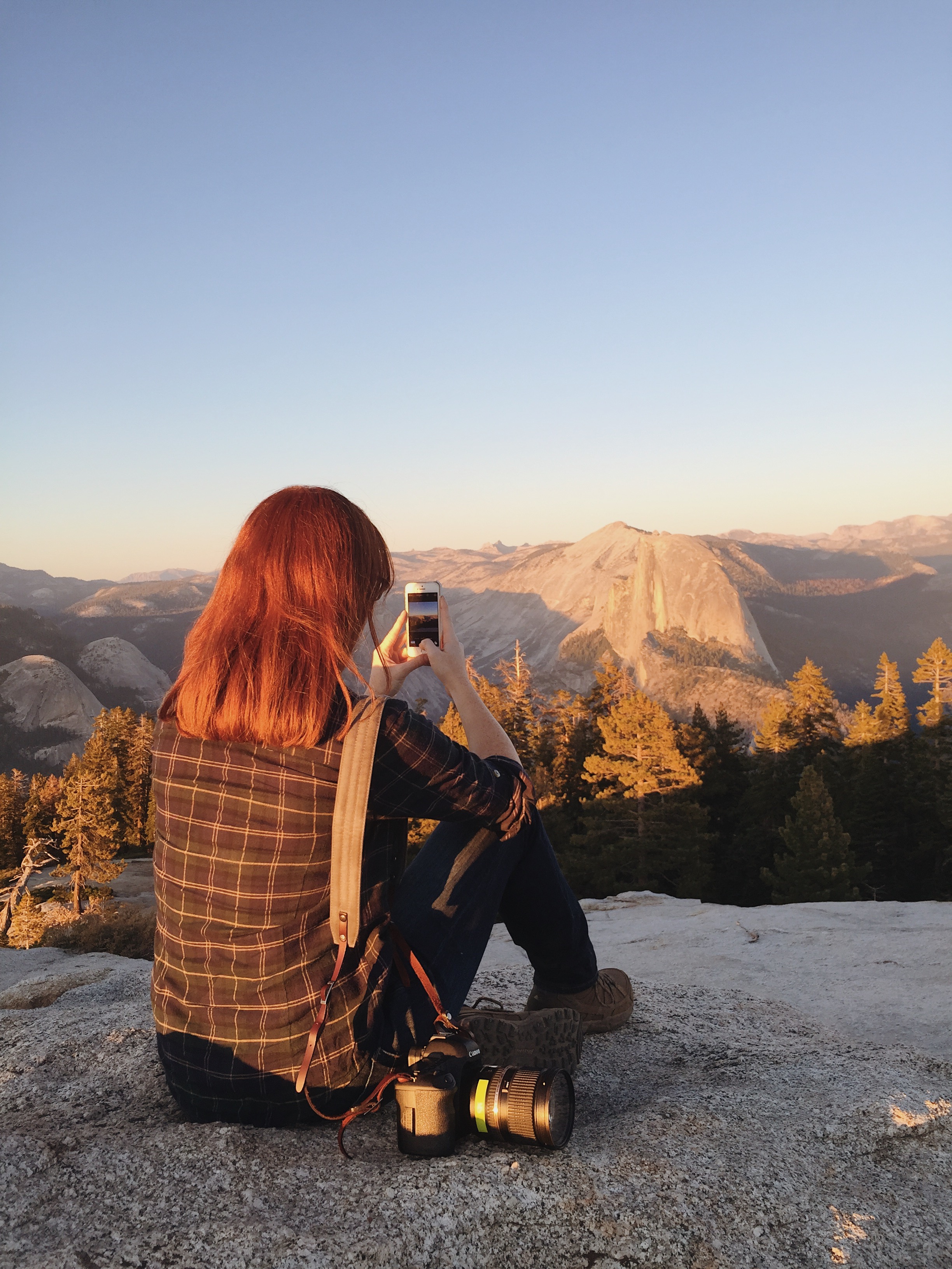 Perfectly juxtaposed with the photo on the left, this photo here is totally "me" . I had my fiancee snap this photo of me at Yosemite and I really think it captures who I am and how I look when I'm photographing.
