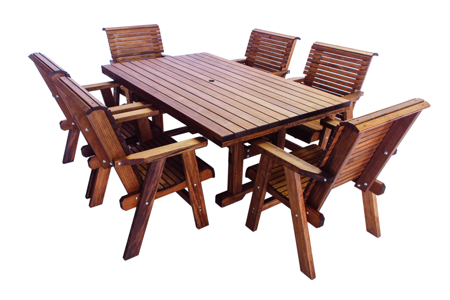 Rectangle 44 x 71 Table, Dining Height 43 3/4" W x 71" D x 28 3/4" H (Shown With Lowback Chairs)