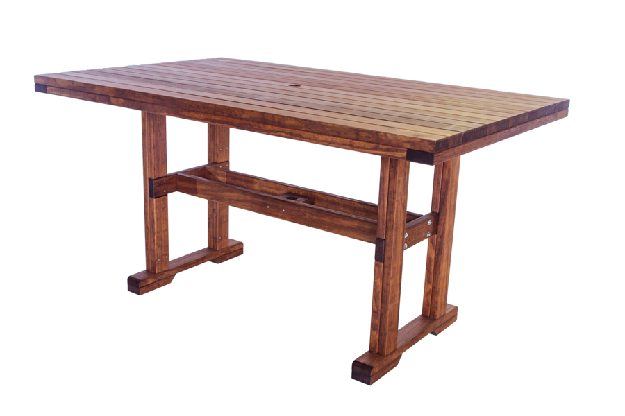 Rectangle 44 x 71 Table, Bar Height 43 3/4" W x 71" D x 37 3/4" H