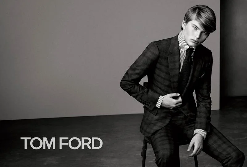 Jordan Barrett appears in the Fall/Winter 2015 campaign of Tom Ford, shot by Bjorn Iooss and styled by Michaela Dosamantes.