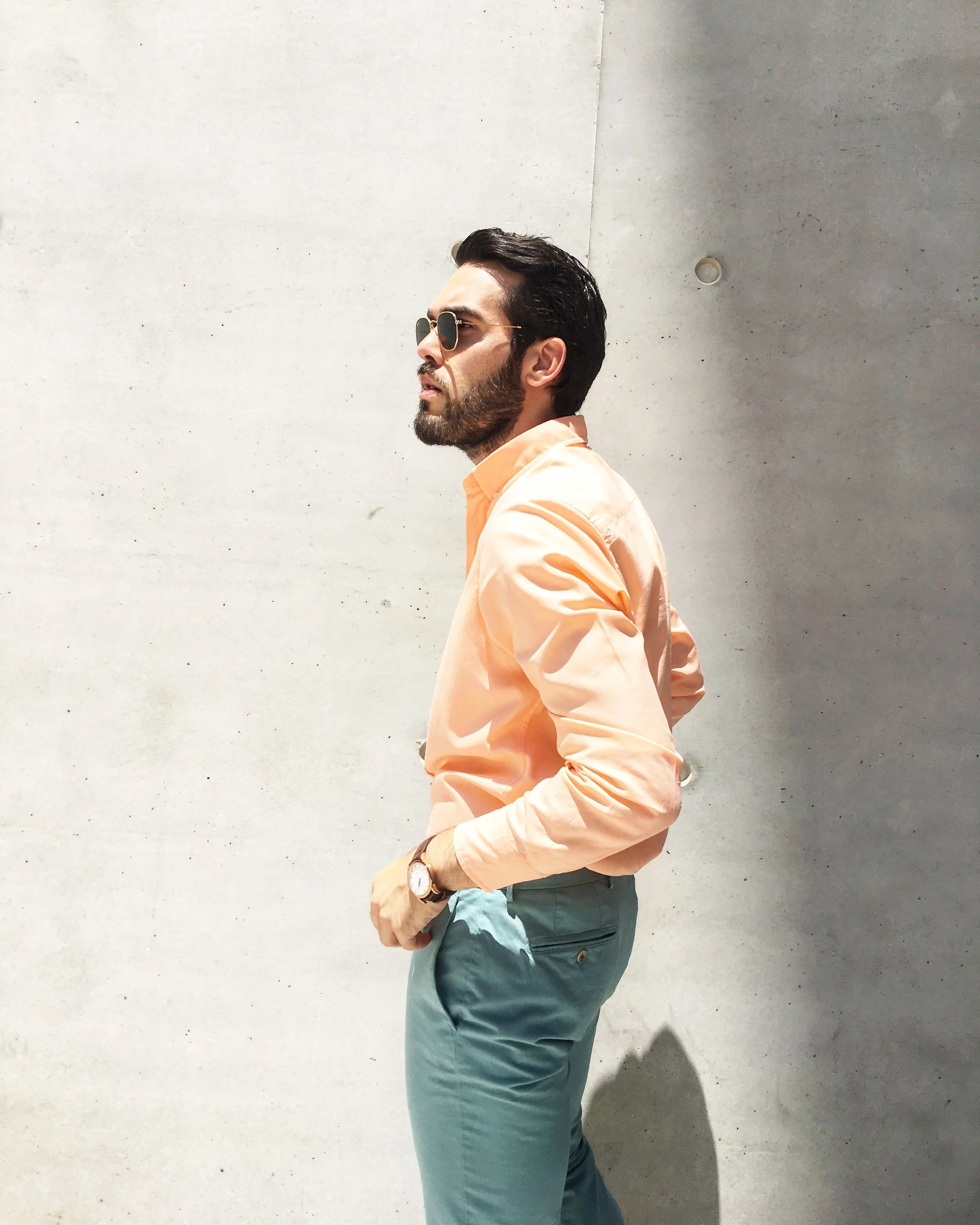 Total outfit: Hackett London / Watch: Corniche 
