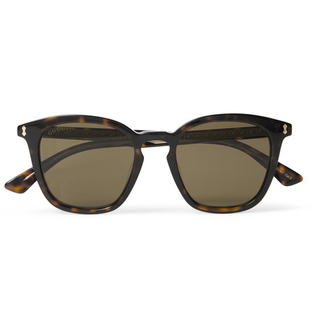 GUCCI Square-Frame Tortoiseshell Acetate Sunglasses
