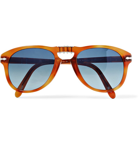 PERSOL Steve McQueen Folding D-Frame Tortoiseshell Acetate Polarised Sunglasses