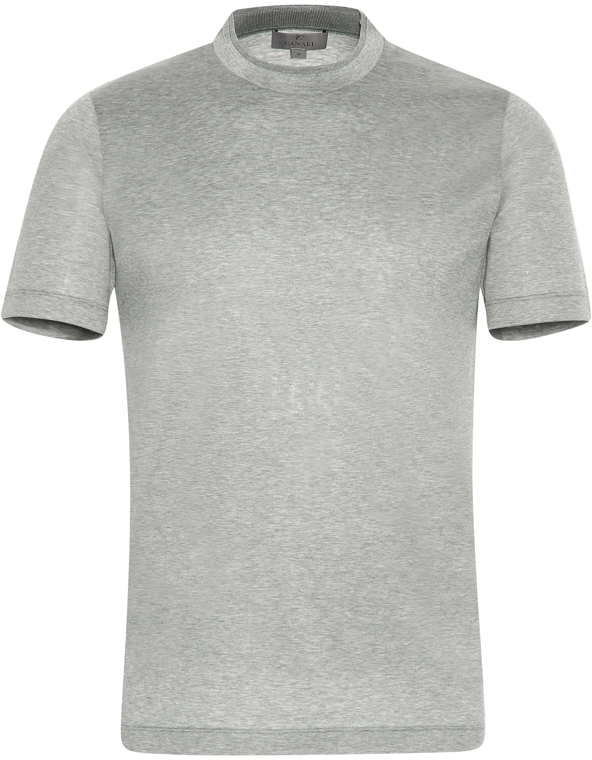 GRAY MERCERIZED COTTON T-SHIRT