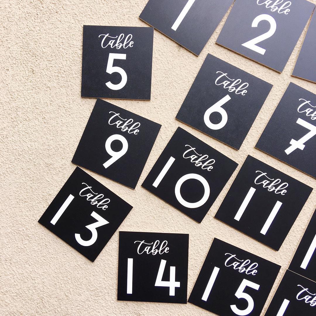 TABLE NUMBERS: STARTING AT $1.50/EA