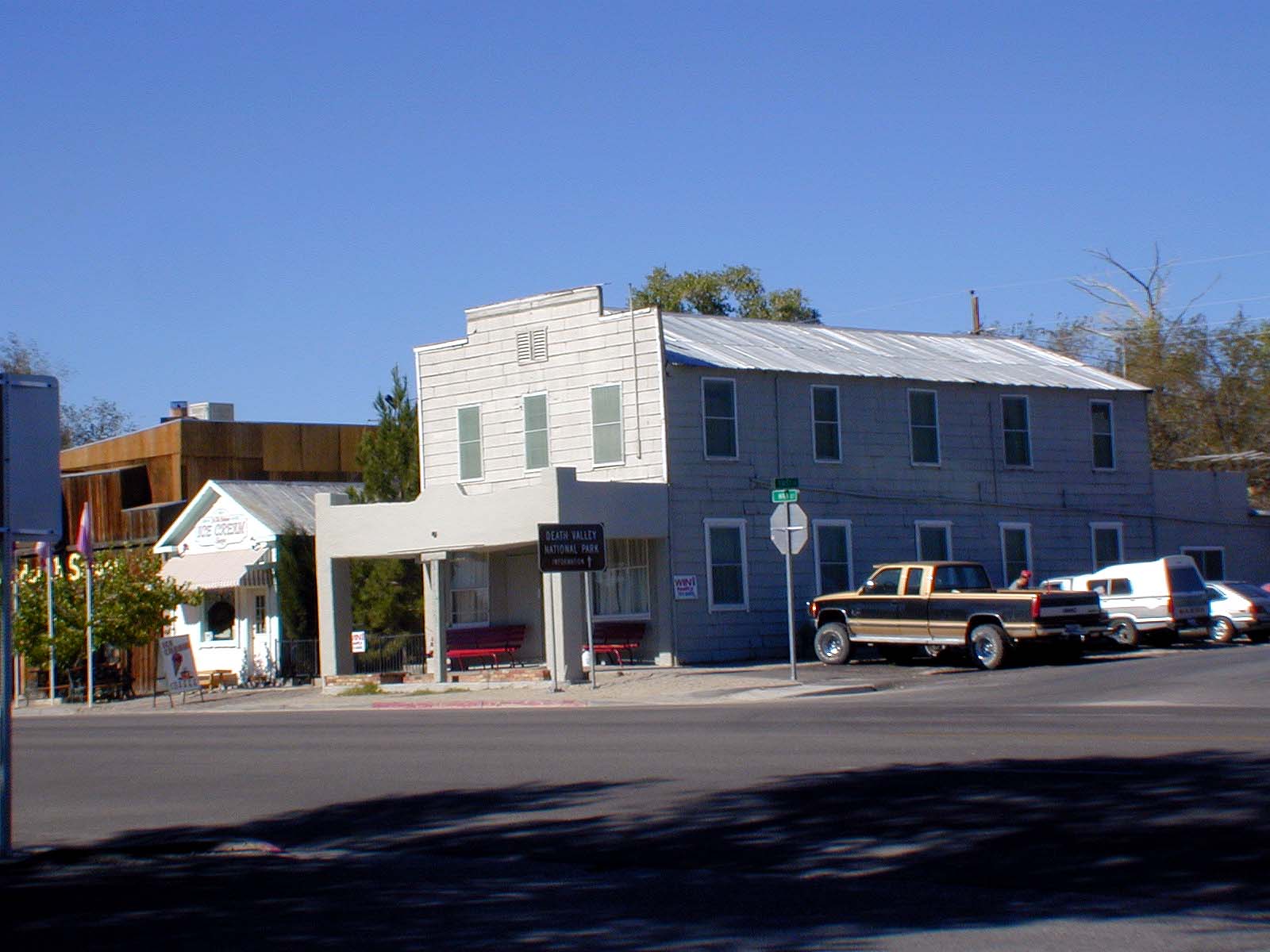 Beatty was a mixture of new, old, and ghost town buildings
