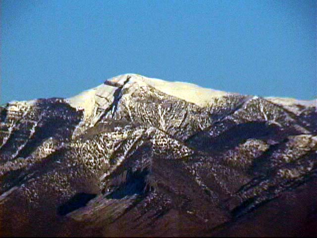 Mount Charleston as viewed from Pahrump valley The return trip passed through Pahrump - heart of the new old west