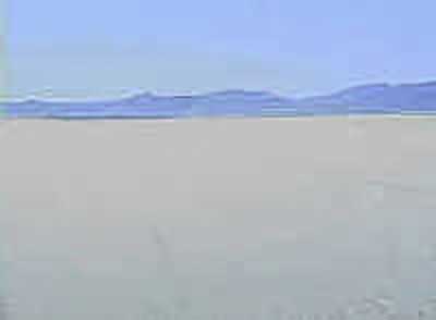 Looking across the dry lakebed