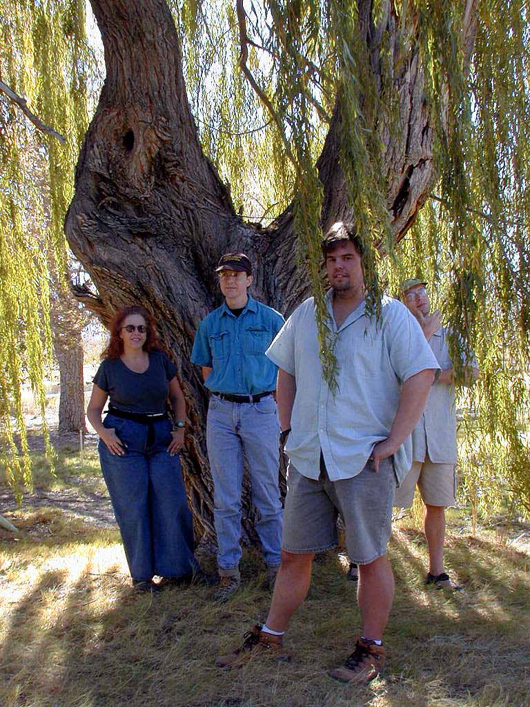 Maria, Joe, Mike, and Kendal at Corn Creek Field Station