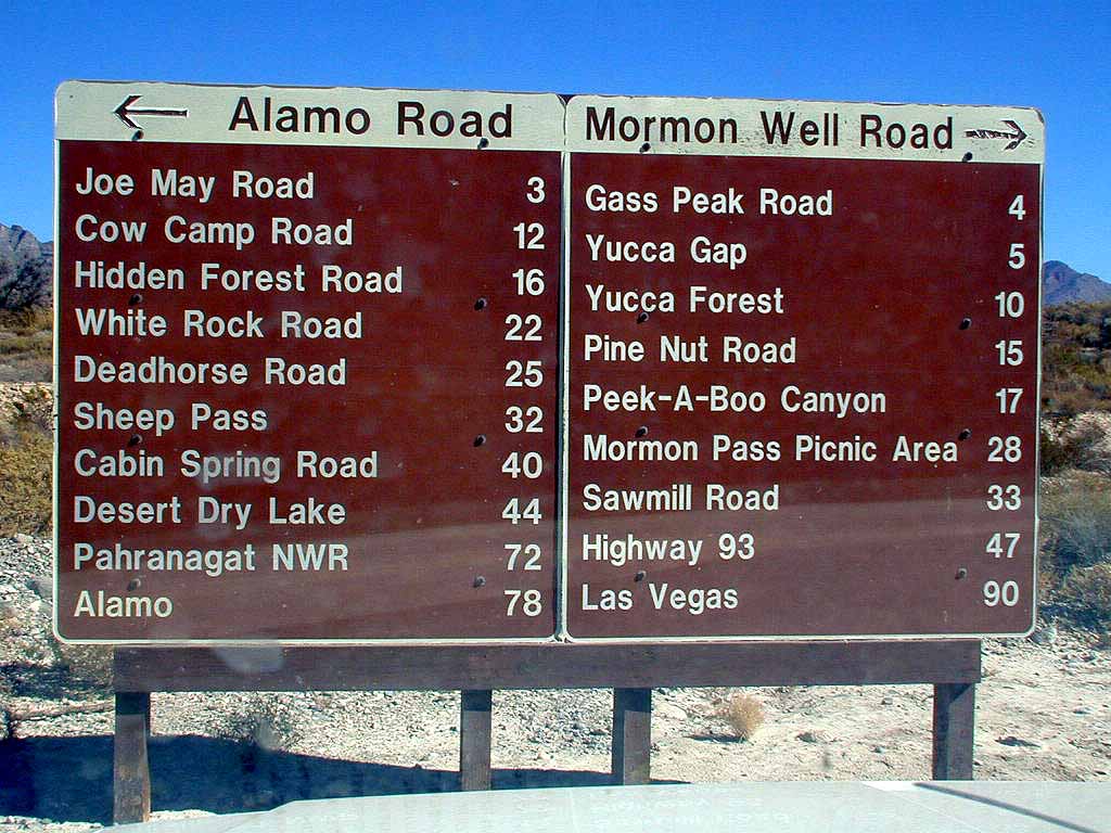 Convenient sign that gave directions and distances