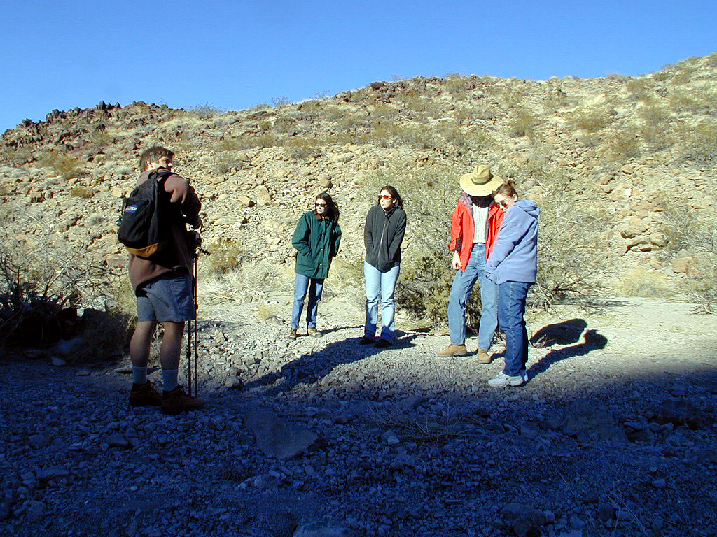 Mike, Nancy, Renee, Ted, and Angie are gathering for a group photo.