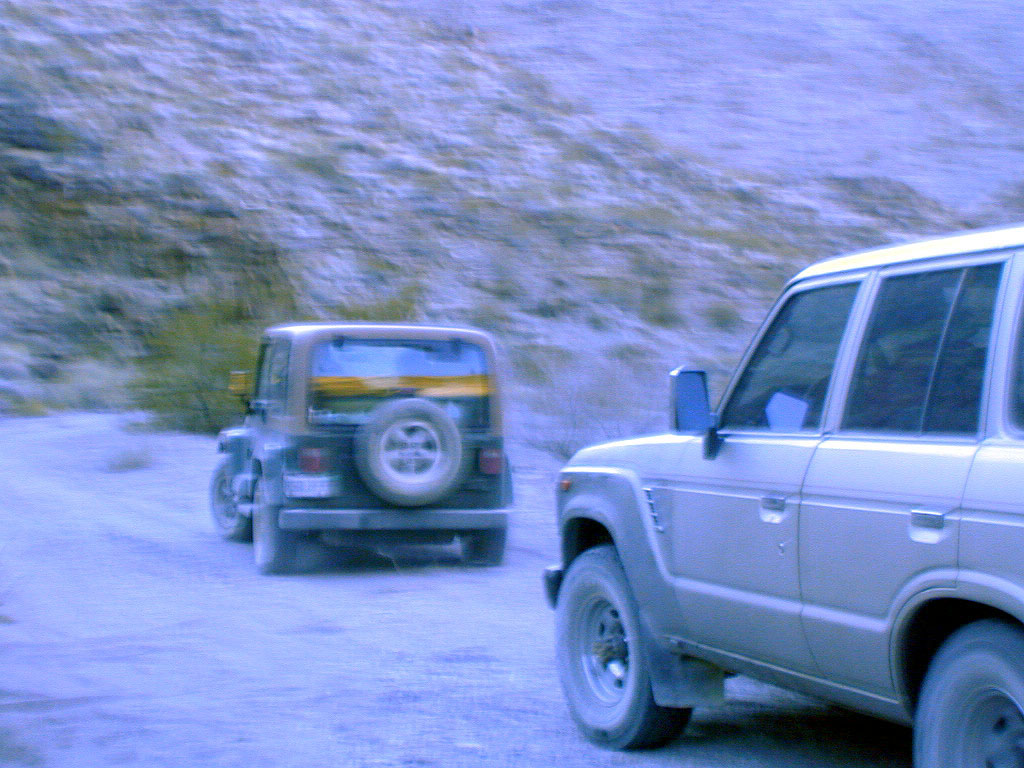 Racing back to town. Mike zooms off and the rest of us try to keep up.