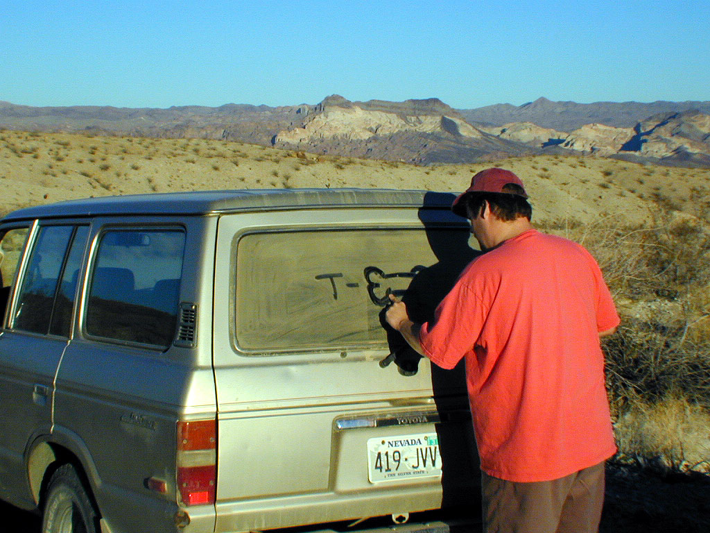 Mike decides to decorate Ted's (T-Bone's) car while Ted wasn't looking.