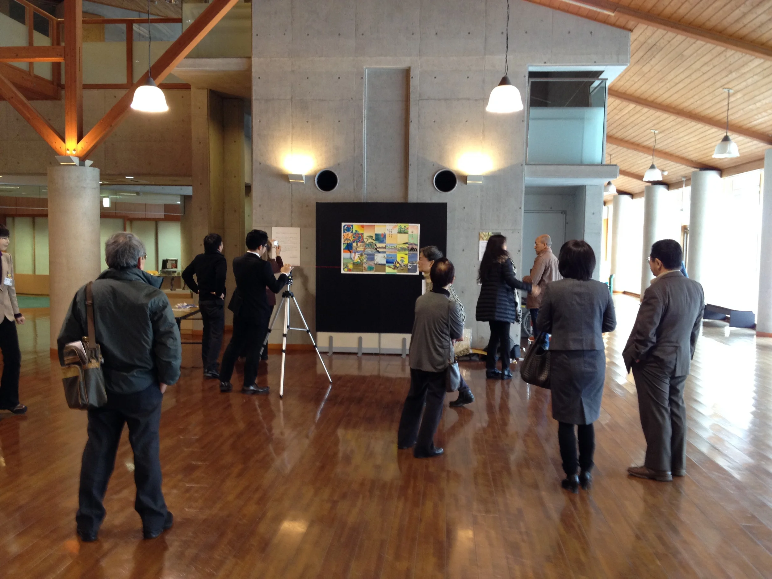 Minokamo Culture Forest Museum, Day one for Ota Juku (after Hiroshige), Feb 14 2014