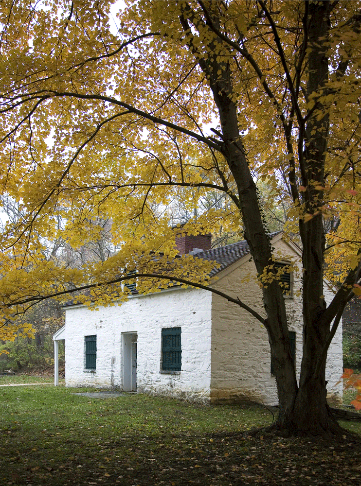 Lock 7 Lockhouse in Autumn