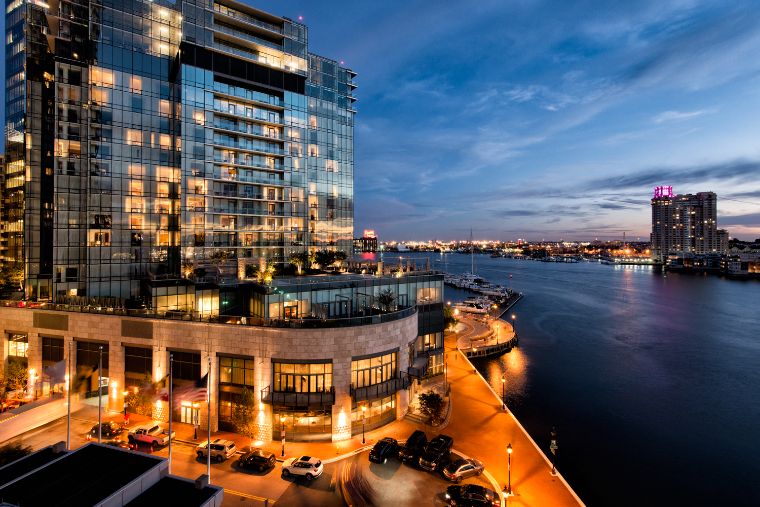 Baltimore Harbor, October Evening