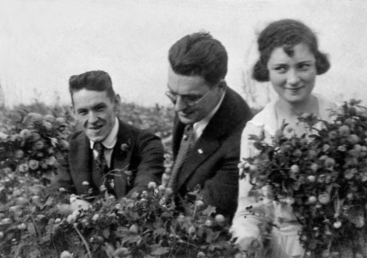 Eli (center) and his sister Lillian (and an unidentified friend)